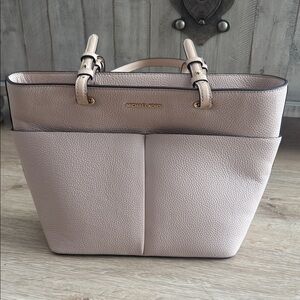 Michael Kors Pale Pink Pebbled Leather Tote